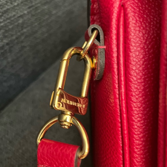 LOUIS VUITTON Metis Pochette Empreinte Leather Crossbody Bag Red - Picture 6 of 15